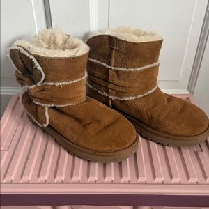 Cozy Ugg Brown Suede Boots with Shearling Lining